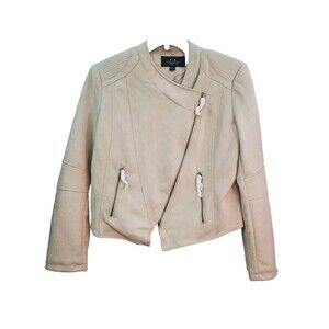 LA Coalition Faux Suade Moto Jacket NWT Size XL